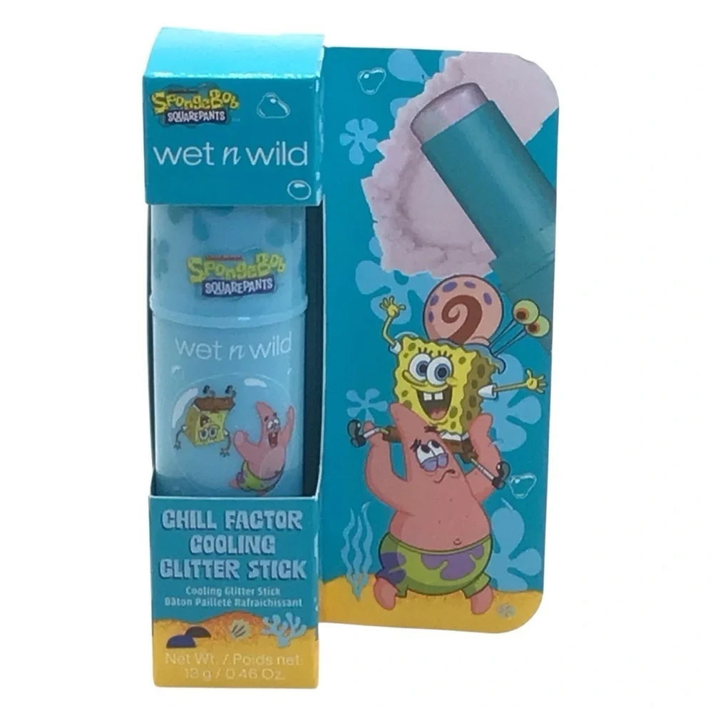 Wet N Wild SpongeBob Limited Edition Cooling Lip Oil Gloss & Glitter Stick Set
